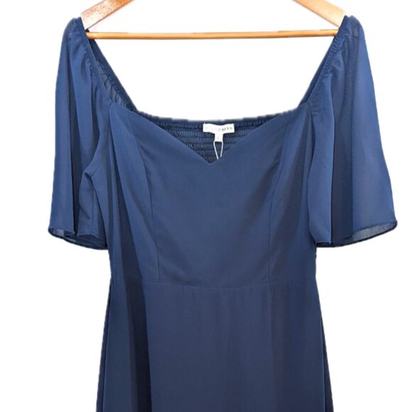 NWT Baltic Born | Colette Sweetheart Midi Dress Navy Blue | Size Large - Picture 8 of 14